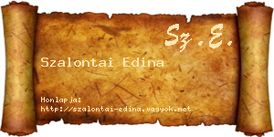 Szalontai Edina névjegykártya