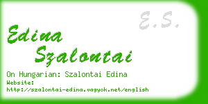 edina szalontai business card